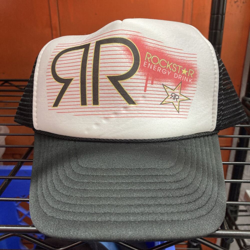 Rockstar Energy Drink Trucker Hat Black Foam Baseball Cap Snapback Nissun Mesh